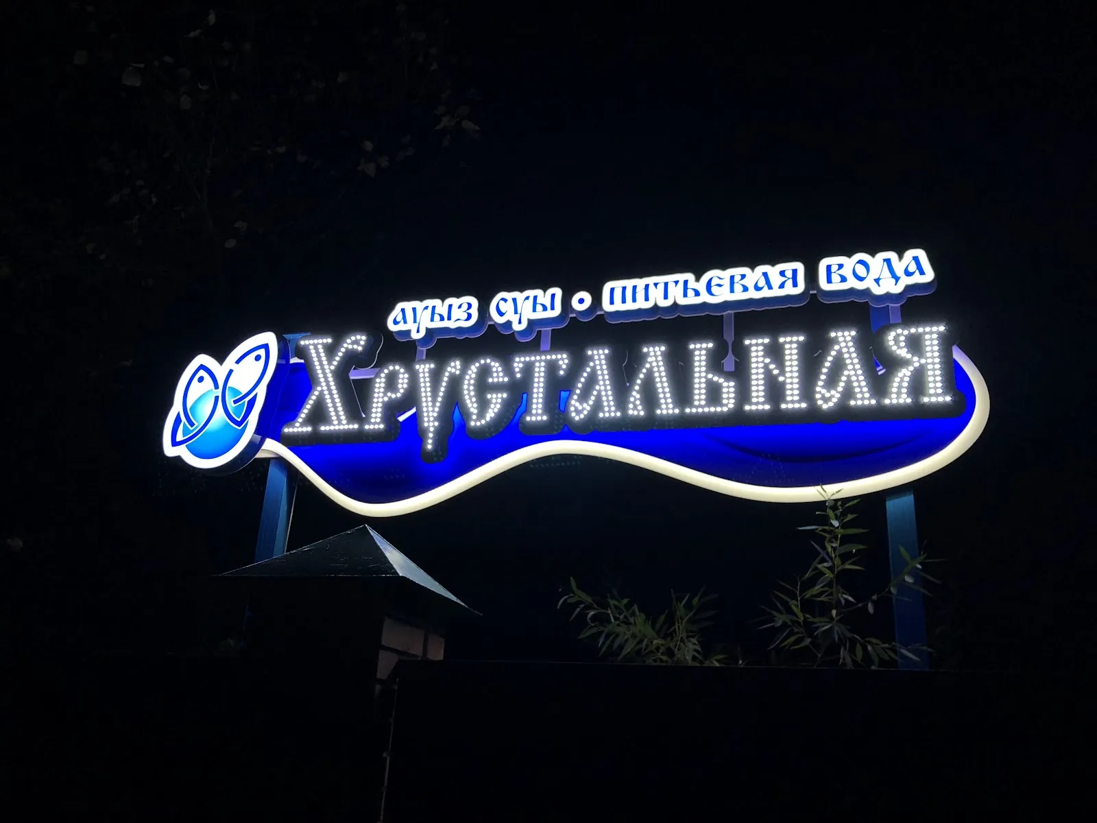 Фигурная световая вывеска «Хрустальная»