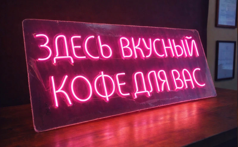 Неоновая вывеска (неон 6 мм однокомпонентный)